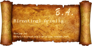 Birnstingl Ariella névjegykártya